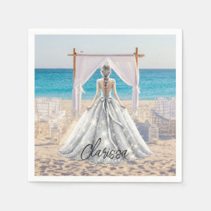 Bride Wedding Day Beach Wedding Fancy Gown Bridal Napkins