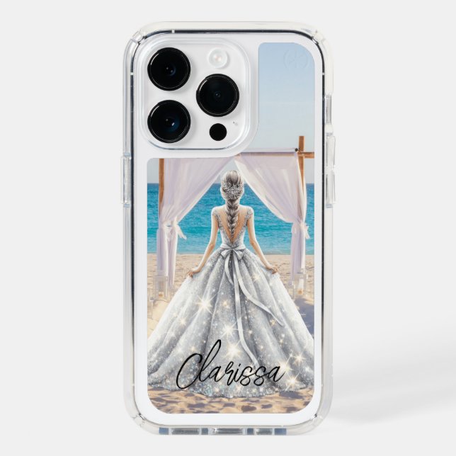 Bride Wedding Day Beach Wedding Fancy Gown Bridal Speck iPhone Case (Front)