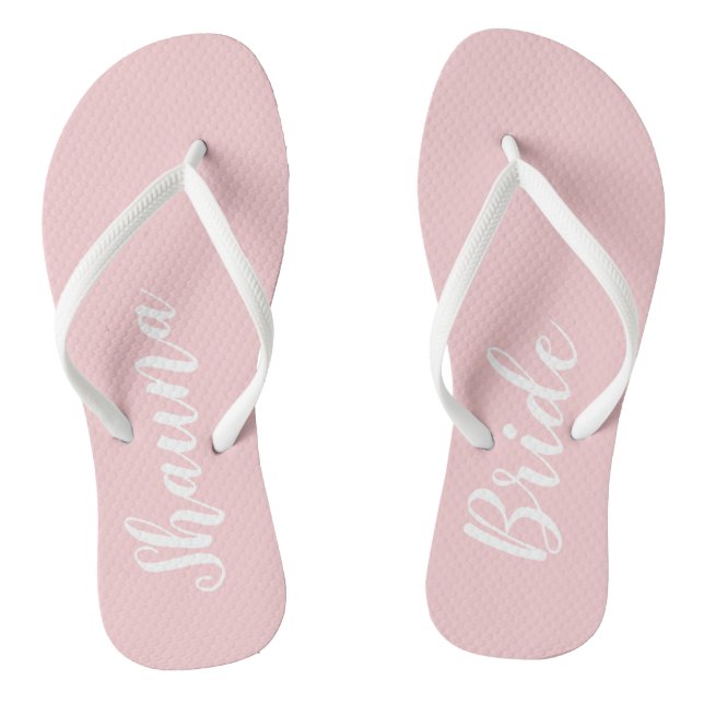 Bride wedding day flip flops (Footbed)