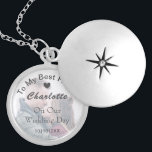 Bride Wedding Day Keepsake Gift Personalized Photo Locket Necklace<br><div class="desc">A lovely keepsake gift for your future wife to be on your wedding day and easy to customize at no extra cost.</div>
