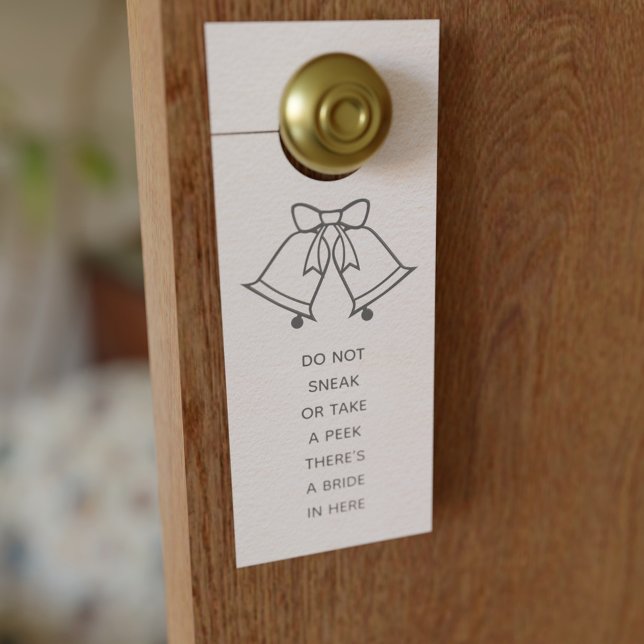 Bride Wedding Do Not Peek Blush Pink Door Hanger (Creator Uploaded)