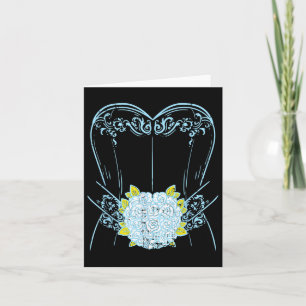 Bride Wedding Dress Bachelorette Groom Party Brida Card