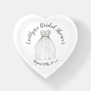 Bride Wedding Dress Gown Bridal Shower Favor Paperweight