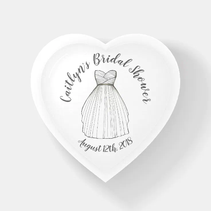 Bride Wedding Dress Gown Bridal Shower Favor Paperweight Zazzle