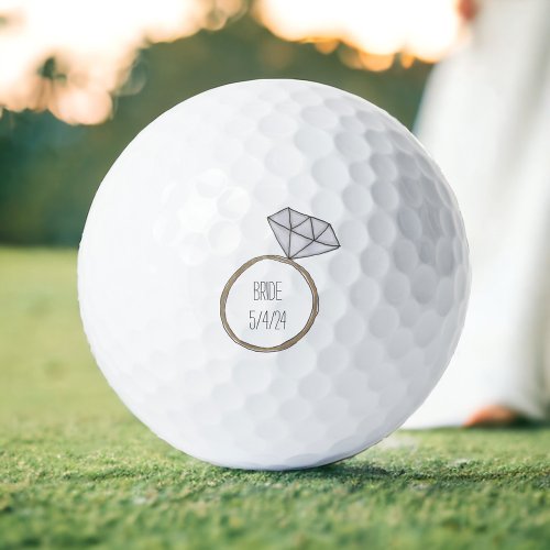 Bride Wedding Golf Balls