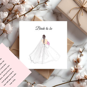 bride, wedding illustration note card