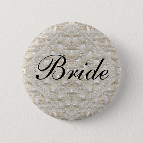 Bride Wedding  lace antique Pinback Button