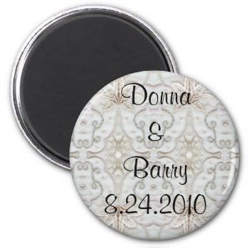 Bride Wedding Lace Grey Off White Magnet by dbvisualarts at Zazzle