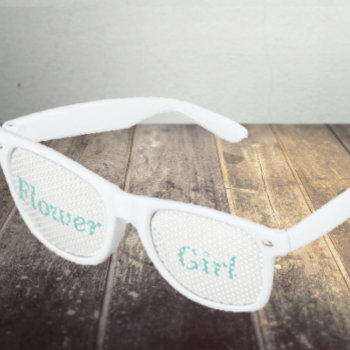 Bride Wedding Reception Bridal Party Flower Girl Retro Sunglasses by Ohhhhilovethat at Zazzle
