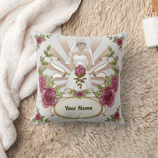 Bride Wedding Roses pillow (Blanket)