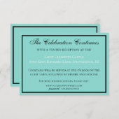 Bride & Wedding Suite Modern Reception Enclosure Card (Front/Back)