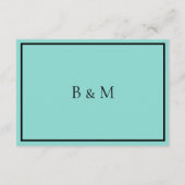Bride & Wedding Suite Modern Reception Enclosure Card (Back)