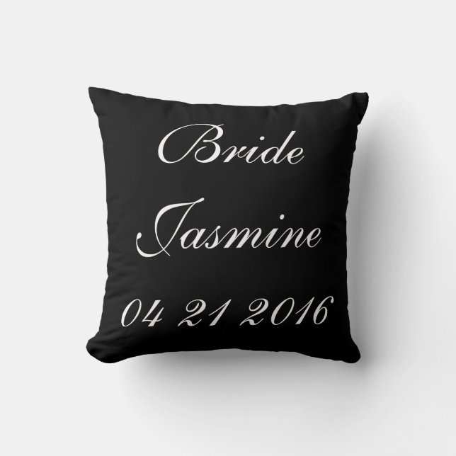Bride | Wedding Throw Pillow (Front)