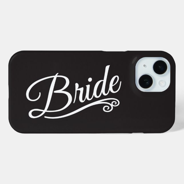 Bride white on black Case-Mate iPhone case (Back (Horizontal))