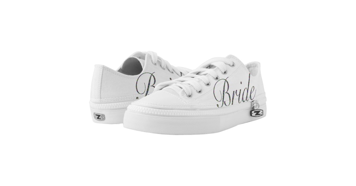 Bride White Sneakers | Zazzle
