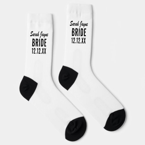 Bride White Wedding Socks