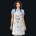 Bride Wild Flowers Vintage All-Over Print Apron<br><div class="desc">The Bride beach towel with a wild pressed flowers design and year on the backside. It makes cute and special gift for the bridal shower,  engagement party,  bride to be,  etc.</div>