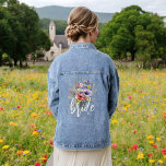 Bride Wildflower Boho Rustic Floral Denim Jacket<br><div class="desc">Celebrate in style with our Bride Wildflower Boho Rustic Floral Denim Jacket! This stunning jacket features an elegant wildflower design, blending boho chic and rustic charm. Perfect for the bride-to-be, it adds a personalized touch to bridal showers, bachelorette parties, or casual wedding festivities. Made from high-quality denim, it’s both stylish...</div>