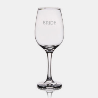 Bride Wine Glass | Wedding Day & Bridal Shower 