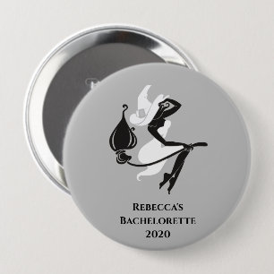 Bride Witch  Halloween Cocktail Bachelorette Button