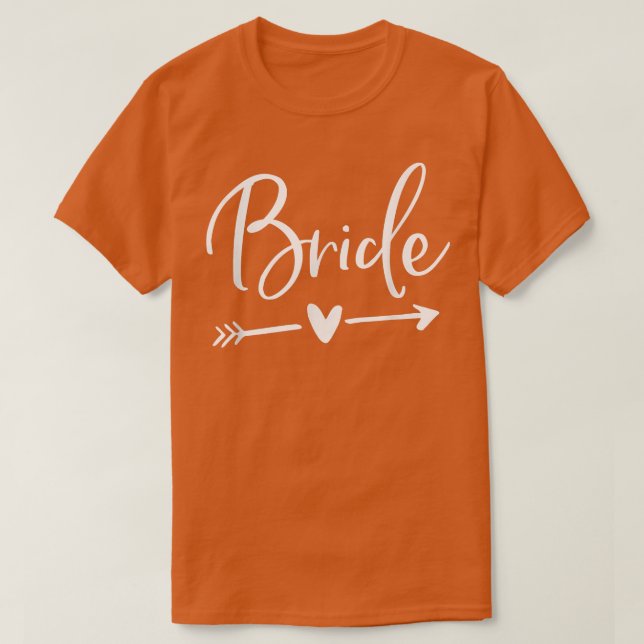 Bride With Arrow And Heart  T-Shirt (Design Front)