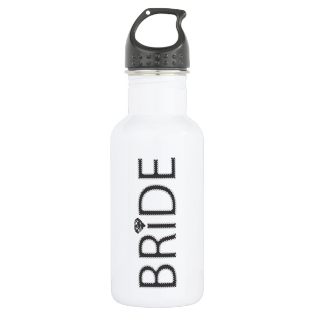 Bride with Bling Stainless Steel Water Bottle (Front)