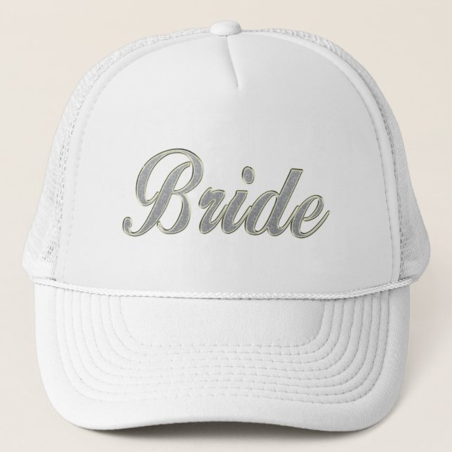 Bride with bling trucker hat (Front)