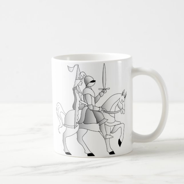 Bride with Knight in Shining Armor Coffee Mug (Right)