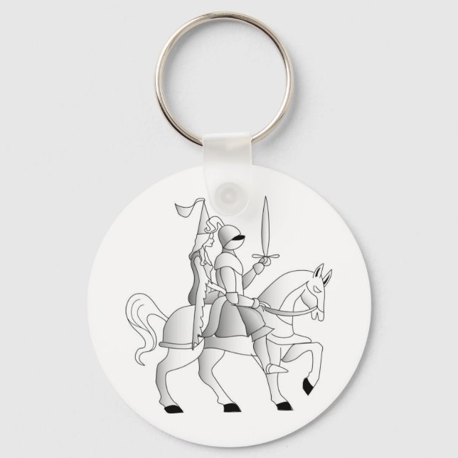 Bride with Knight in Shining Armor Keychain (Front)
