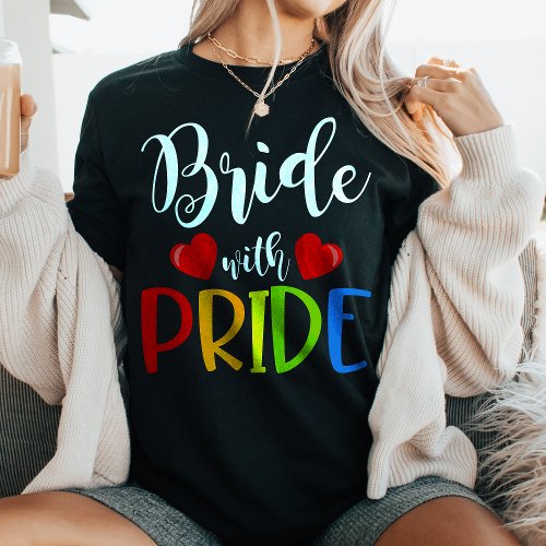 Bride With Pride Lgbtq+ Wedding Tri-Blend Shirt