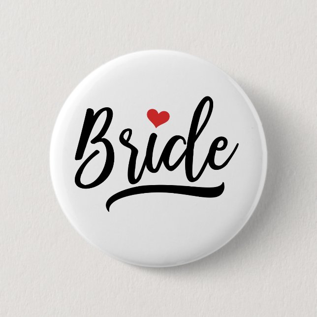 Bride With Red Heart Button (Front)