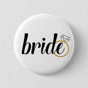 Bride with Ring Button