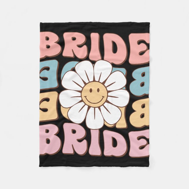 Bride Women Shirts Bride Bridal Bachelorette Party Fleece Blanket (Front)
