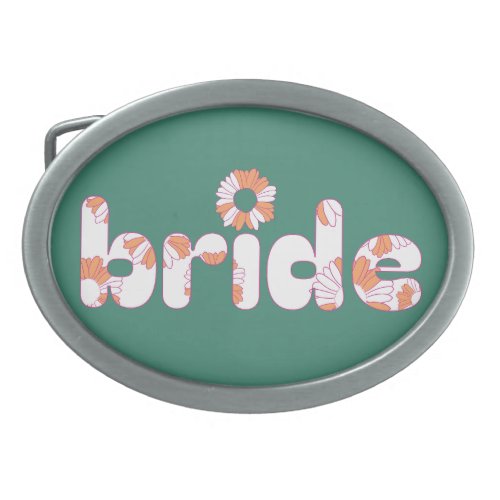 Bride Word Design Boho Hippie Bachelorette Party Belt Buckle