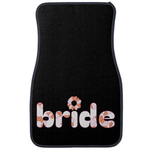 Bride Word Design Boho Hippie Bachelorette Party Car Floor Mat