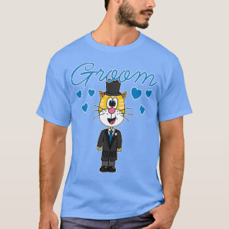 Bridegroom Cat Wedding Groom Bachelor Party Engage T-Shirt