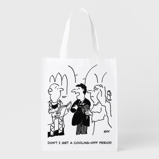 Bridegroom Wants a Cooling-Off Period Grocery Bag (Front)