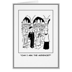 Bridegroom wants to "Ask the Audience". Cards