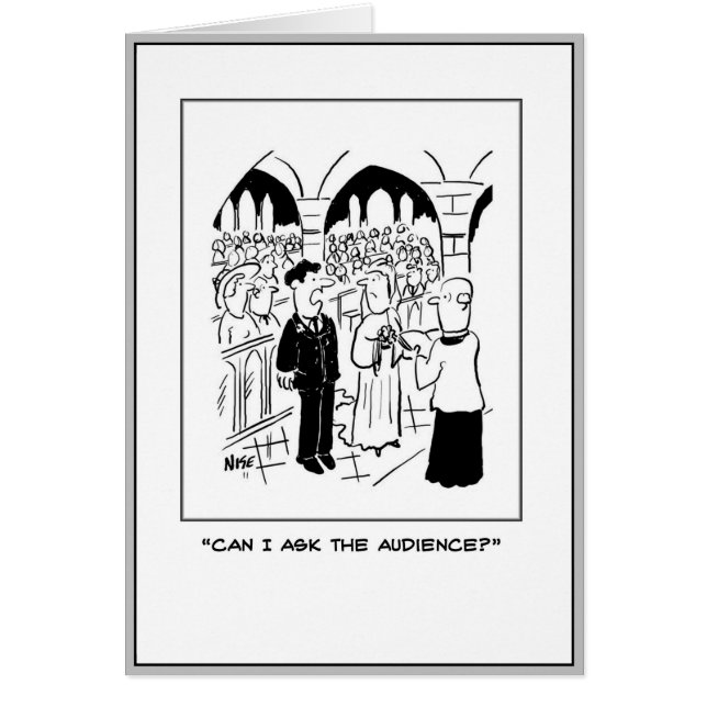 Bridegroom wants to "Ask the Audience". Cards (Front)