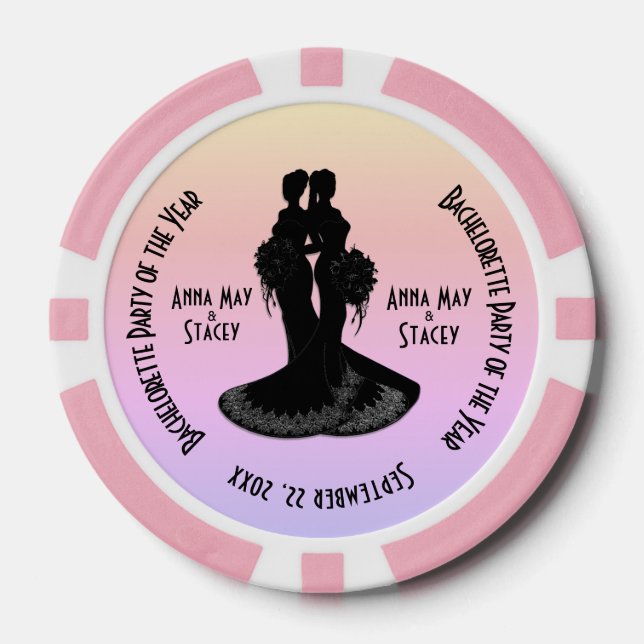 Brides Bachelorette Party Poker Chips (Front)