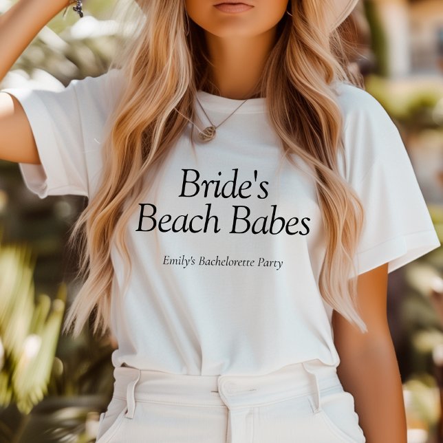Bride's Beach Babes Quote Bachelorette Tri-Blend Shirt (Creator Uploaded)