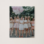 Bride's Besties Wedding Bridesmaids DIY Add Photo Jigsaw Puzzle<br><div class="desc">This wedding themed template allows you to add your own photo such as a photo of the bride and her bridesmaids. Makes a fabulous bridesmaid gift #wedding #weddinginspo #bride #bridesmaid #weddingparty #gift #weddinggifts #weddinggift #gifts #puzzle #jigsaw #jigsawpuzzles #games #fun #DIIY #photo #personalized #photogifts #personalizedgifts</div>