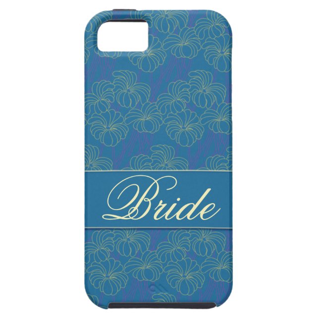 Bride's Blue and Yellow Floral iPhone 5 Vibe Case (Back)