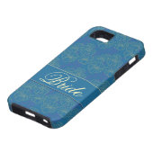 Bride's Blue and Yellow Floral iPhone 5 Vibe Case (Bottom)