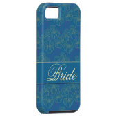 Bride's Blue and Yellow Floral iPhone 5 Vibe Case (Back/Right)