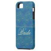 Bride's Blue and Yellow Floral iPhone 5 Vibe Case (Back Left)