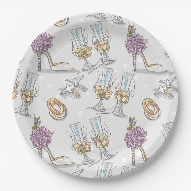 Bride's Bridal Shower  Paper Plates (Front)