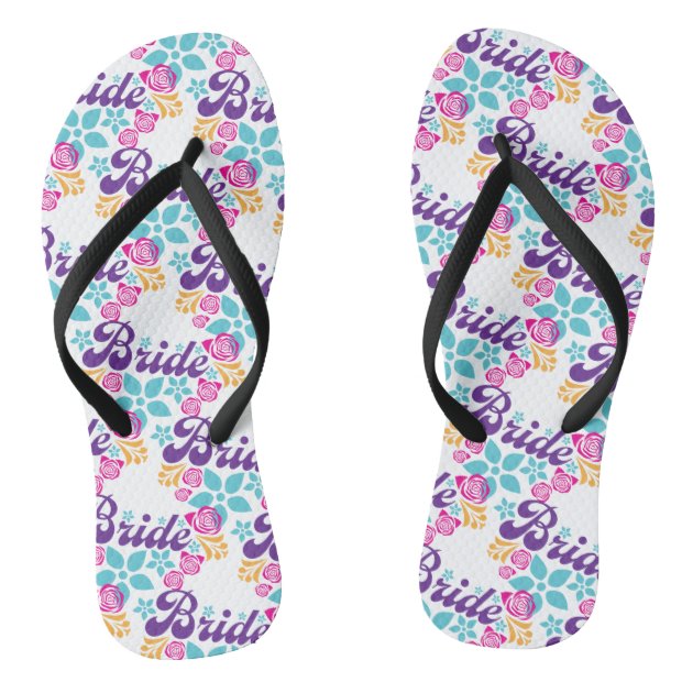 bride tribe flip flops