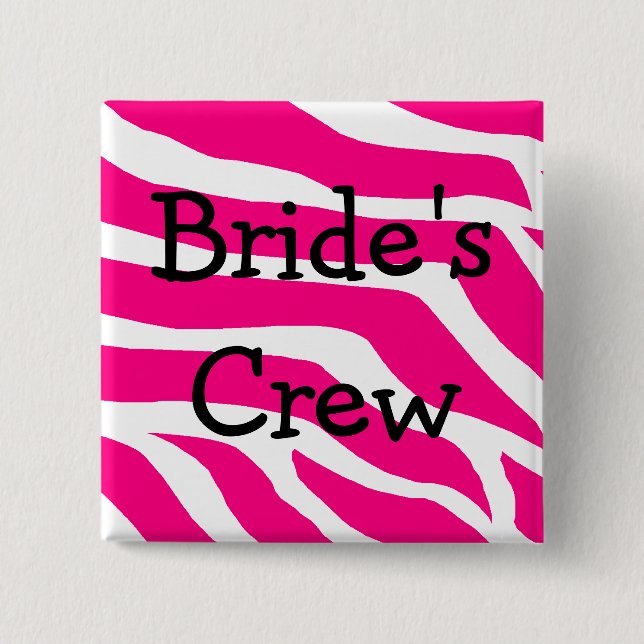 Brides Crew Bachelorette Party Bridesmaid Button (Front)