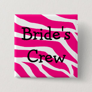 Brides Crew Bachelorette Party Bridesmaid Button